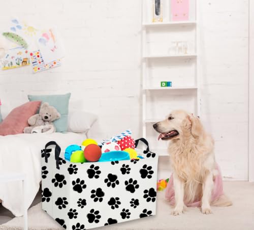 DDBASKET Rectangular Dog Baskets Gift Bins Empty Kids Storage Basket Baby Boy Basket Kids Dog Toy Storage Bin Organizer Box Room Decor for Home(Dog Bins) - Image 4