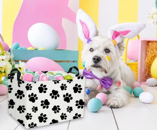 DDBASKET Rectangular Dog Baskets Gift Bins Empty Kids Storage Basket Baby Boy Basket Kids Dog Toy Storage Bin Organizer Box Room Decor for Home(Dog Bins) - Image 3
