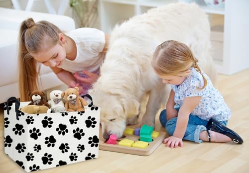DDBASKET Rectangular Dog Baskets Gift Bins Empty Kids Storage Basket Baby Boy Basket Kids Dog Toy Storage Bin Organizer Box Room Decor for Home(Dog Bins) - Image 2