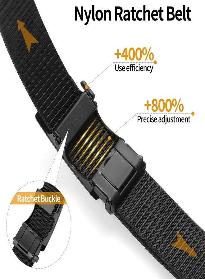 GAEKEAO Nylon Ratchet Belts for Men - Automatic Buckle Golf Belt Hiking Men Belt Casual, No Holes Adjustable Web Belts for Men - Image 2