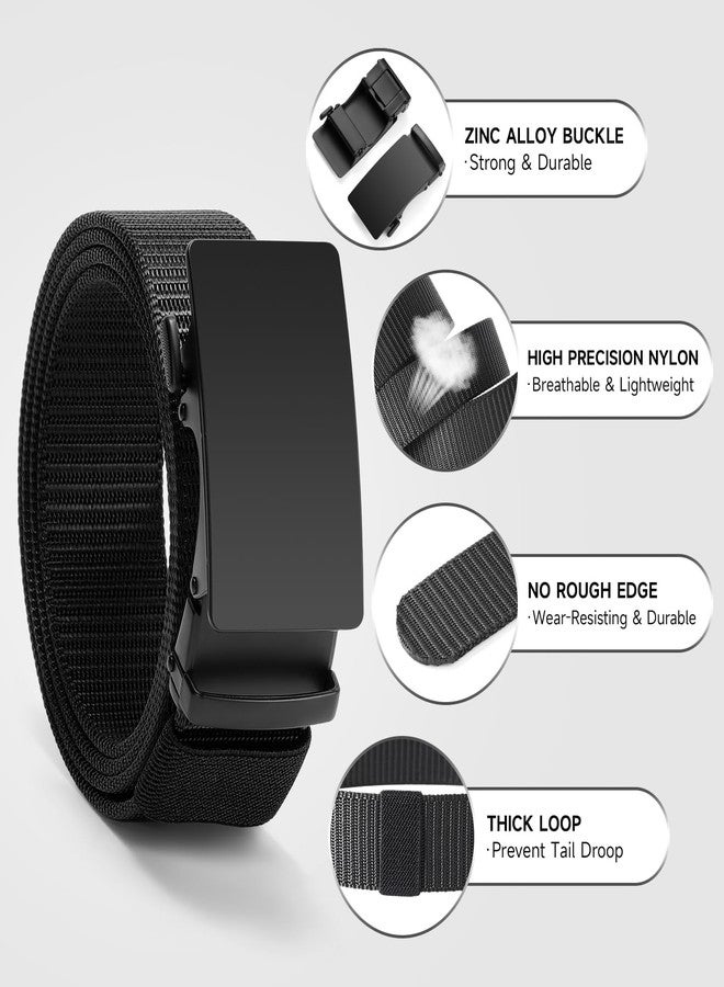 GAEKEAO Nylon Ratchet Belts for Men - Automatic Buckle Golf Belt Hiking Men Belt Casual, No Holes Adjustable Web Belts for Men - Image 5