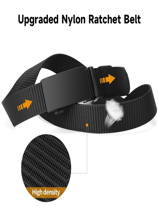 GAEKEAO Nylon Ratchet Belts for Men - Automatic Buckle Golf Belt Hiking Men Belt Casual, No Holes Adjustable Web Belts for Men - Image 4