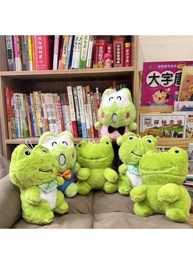 Loquat Bib Bow Tie Funny Little Frog Prince Plush Toy Doll Doll Machine Hand Grip Machine Cloth Doll-Specifications:Crown Frog-Color:As Shown In The Figure (single Price) - Image 2