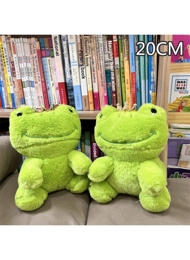 Loquat Bib Bow Tie Funny Little Frog Prince Plush Toy Doll Doll Machine Hand Grip Machine Cloth Doll-Specifications:Crown Frog-Color:As Shown In The Figure (single Price) - Image 1