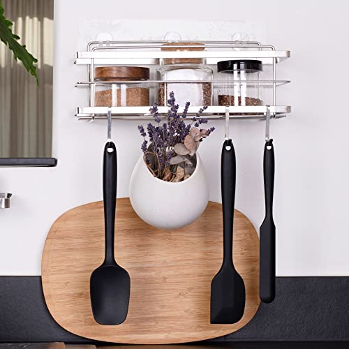 KINCMAX Stainless Steel Heavy Duty S Hooks for Bathroom Showers Organizer Hanging - Bathroom Shower Organizer Adhesive Replacement - Rust Proof Shower Caddy Hanging Hang Rack Hooks - Image 5