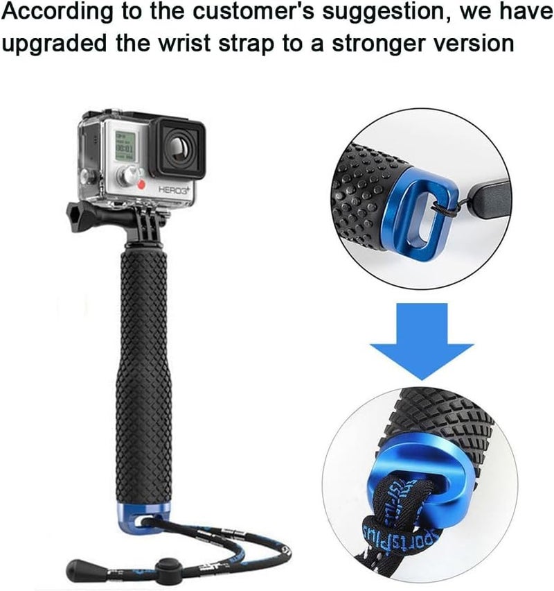 SHOPEE Selfie Stick Extendable Hand Grip Handheld Monopod Aluminum Telescopic Pole (7-19 inch) Compatible with GoPro Hero 11 10 9 8 7 6 5 4 3+ 3 Session SJ4000 SJ5000 Action Cameras - Image 4