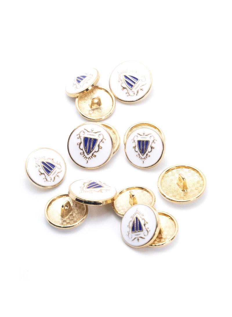 18 Pcs Style Metal Button Set for Men Women Blazer, Coat, Uniform, Shirt, Suit and Jacket (16mm 12 Pcs and 20mm 6 Pcs)  - Image 1