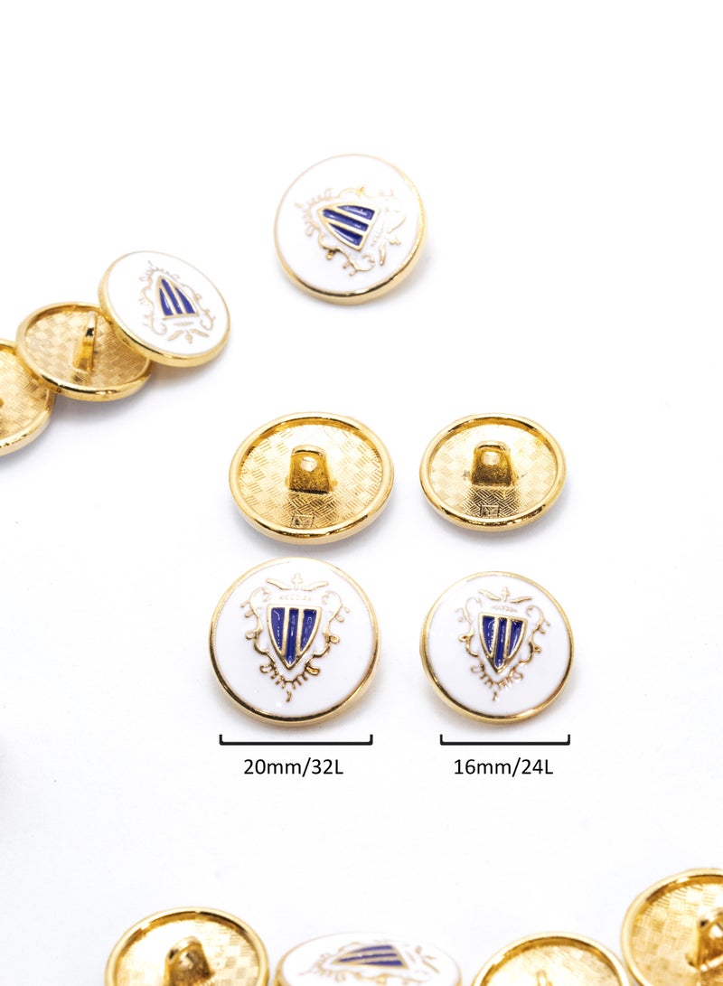18 Pcs Style Metal Button Set for Men Women Blazer, Coat, Uniform, Shirt, Suit and Jacket (16mm 12 Pcs and 20mm 6 Pcs)  - Image 3