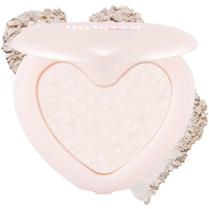 lilybyred Luv Beam Glow Veil  Korean HeartShaped Highlighter Illuminating Shimmer Radiant Glow Silky Powder Texture Buildable  Blendable Lightweight  LongLasting 011 oz 03 Sugar Beam