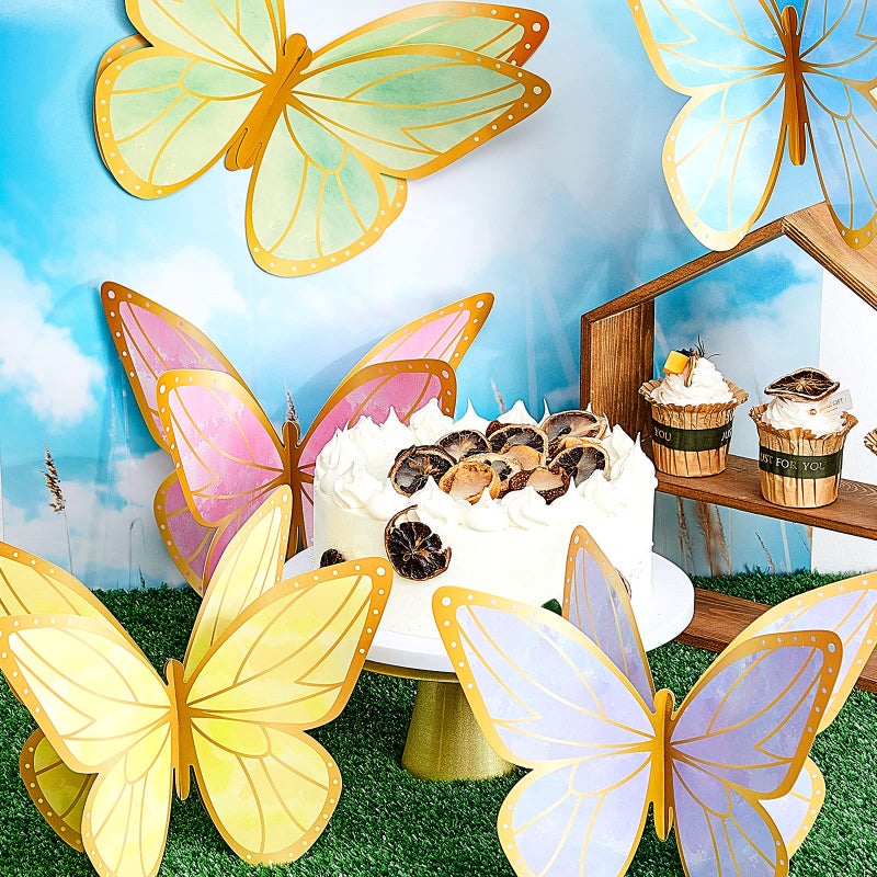 Yexiya 15 Pieces Butterfly Table Centerpiece Birthday Party Decorations Table Toppers Centerpieces Butterfly Theme Party Decor for Birthday Shower Supplies (Classic) - Image 4