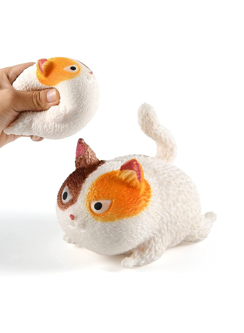 SYOSI Cat Squishy Angry Cat Stress Relief Toys, SYOSI Pinch, Squeeze, Relieve Stress, Anxiety, Bad Mood, Relieve Stress Toys, Gift, Cute Soft, Relieve Fidget Toys Decompression (Yellow)  - Image 1