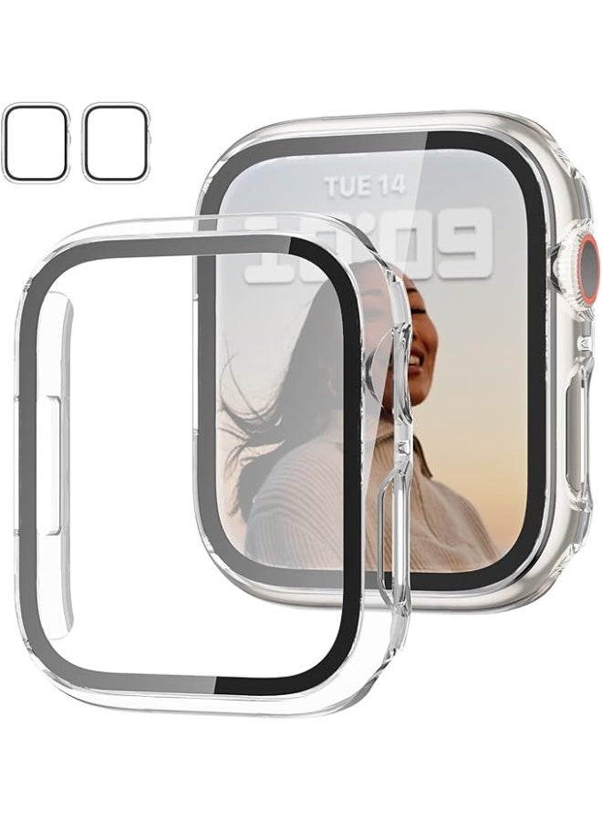 wexon Apple Watch Series 7 8 9 41mm Clear Protective Case with Screen Protector Durable Cover for Daily Use Outdoor and Home - Image 1