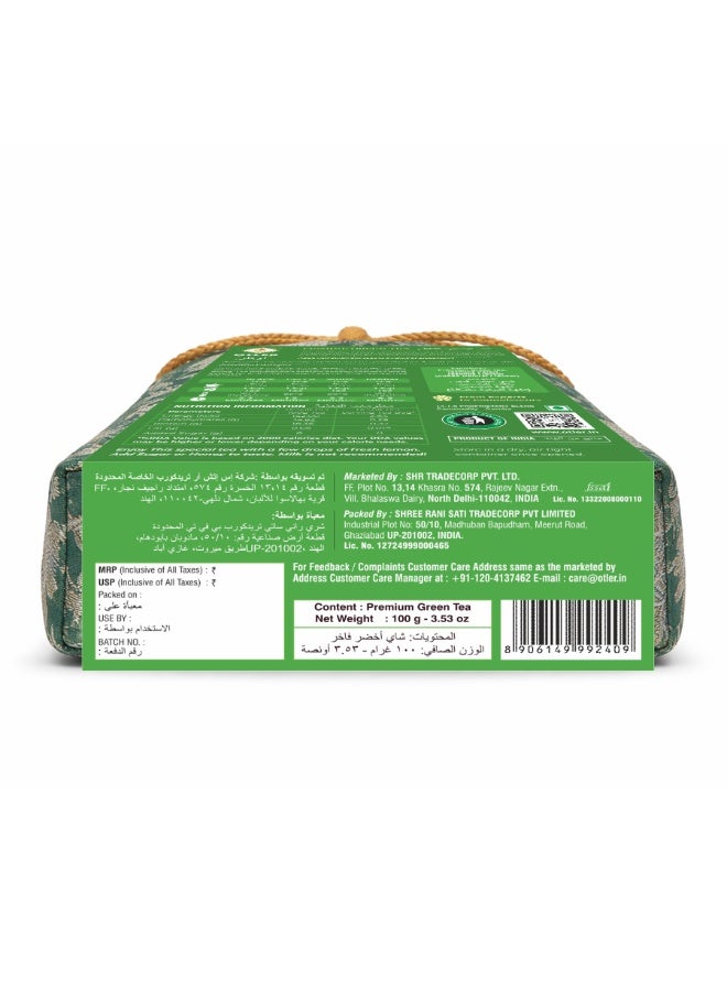 Otler JASMINE GREEN TEA 100 Gms VELVET POUCH - Image 2