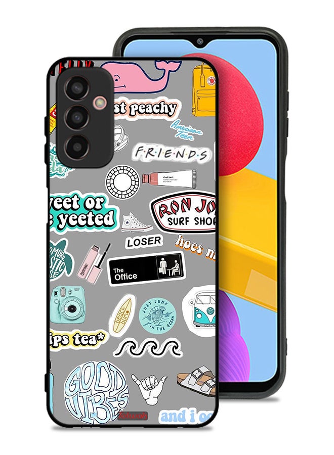 Tolwak Samsung Galaxy F23 Protective Case Cover Good Vibes Stickers - Image 1