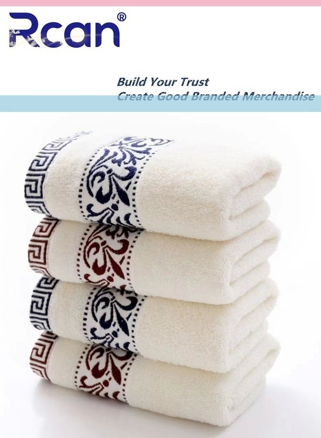 ركان طقم مناشف حمام من 4 قطع، مصنوع من القطن 100%، سريع الجفاف، متعدد الألوان، مناسب للرجال والنساء، بمقاس 73×33 سم. - Image 2