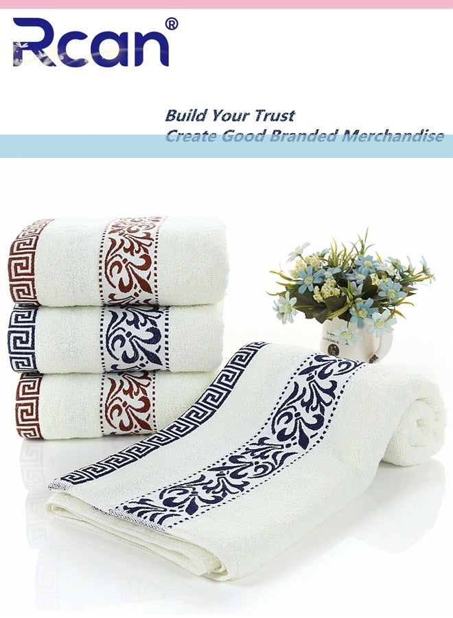 ركان طقم مناشف حمام من 4 قطع، مصنوع من القطن 100%، سريع الجفاف، متعدد الألوان، مناسب للرجال والنساء، بمقاس 73×33 سم. - Image 1