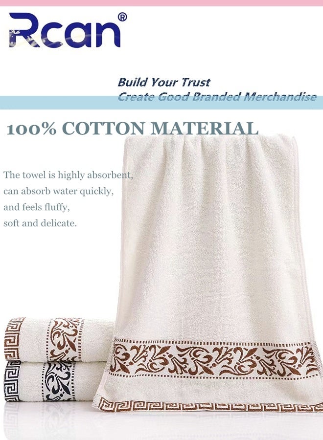 ركان طقم مناشف حمام من 4 قطع، مصنوع من القطن 100%، سريع الجفاف، متعدد الألوان، مناسب للرجال والنساء، بمقاس 73×33 سم. - Image 5
