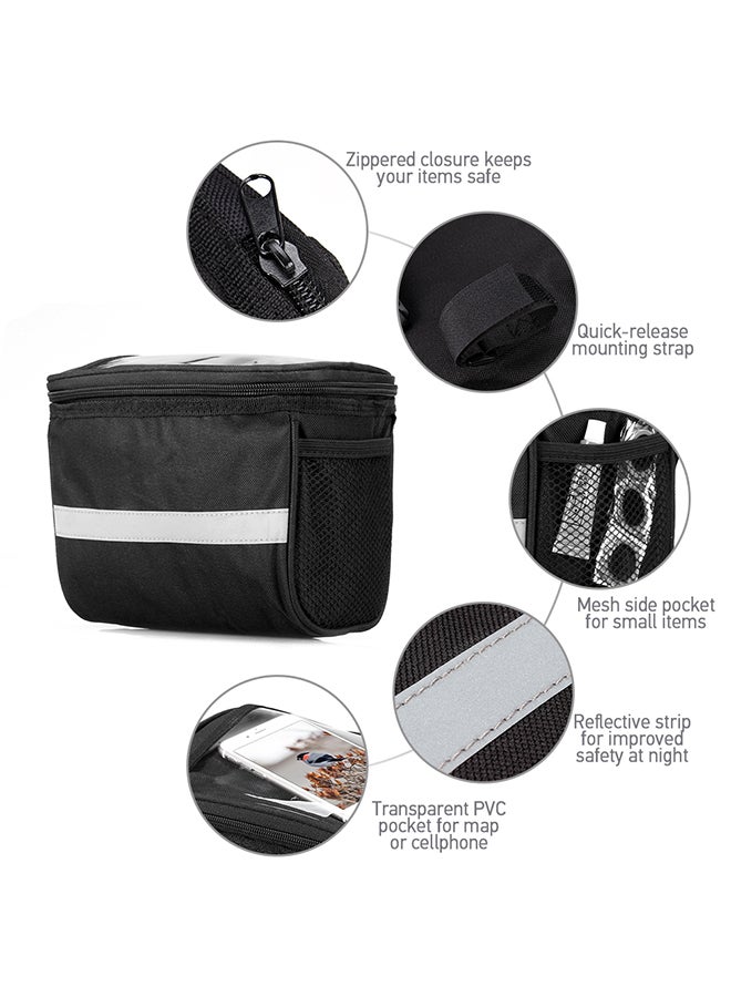 Basket Pannier Cooler Bag With Reflective Strip - Image 2