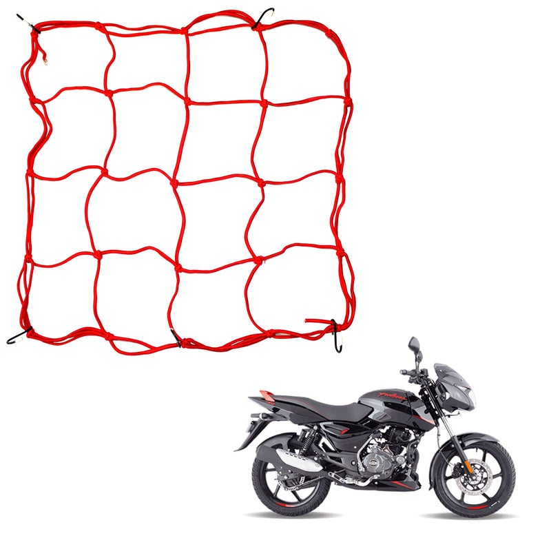 Asryd Universal Bungee Cargo Luggage Net Holder for Bike and Motorcycle - Strong and Elastic 30 x 30cm Mesh Rope Straps for Holding Bags, Helmet or Box for Bike Bajaj Pulsar 150 (1.Pcs) - Image 5