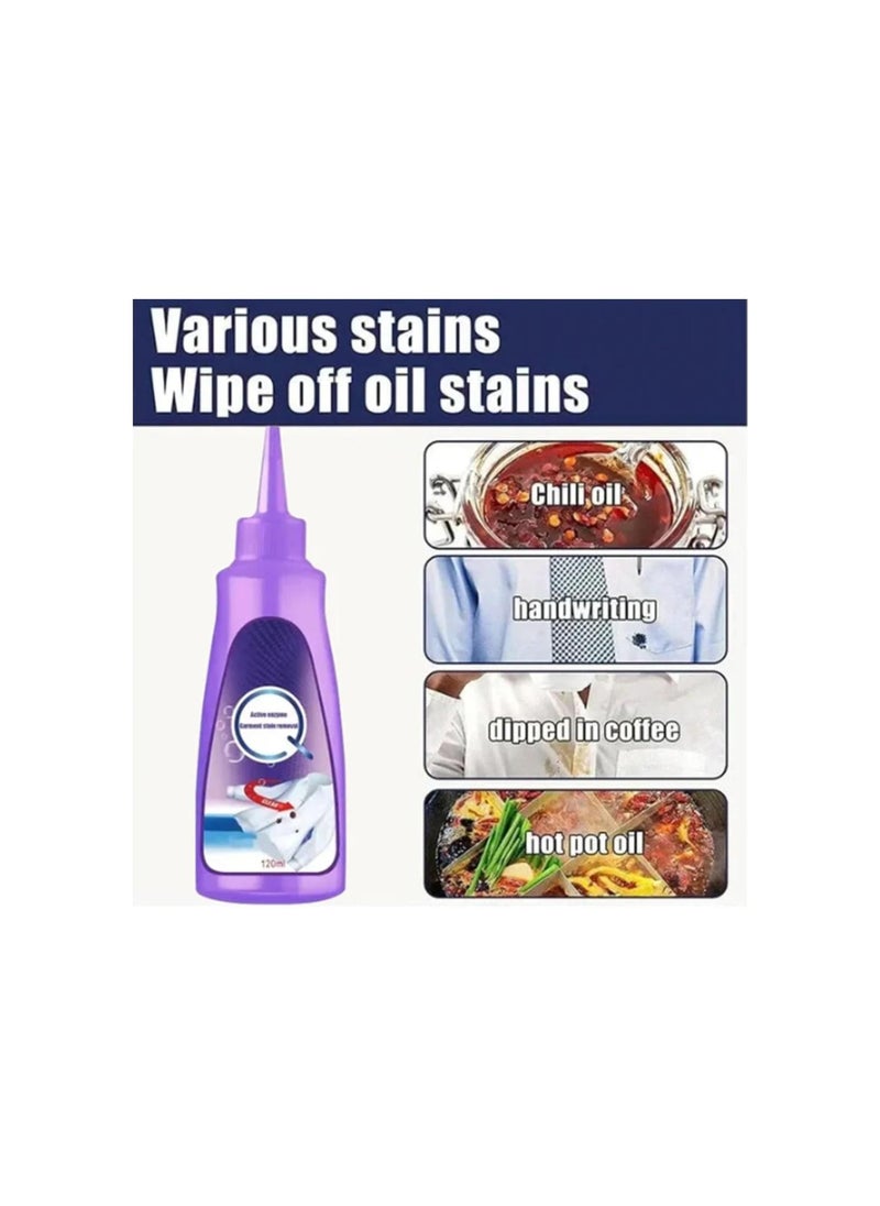 Generic - Active Enzyme Laundry Stain Remover Purple Bottle, Symmetry Stain Remover, Graceiful Stain Remover, Enzyme Stain Remover for Clothes (Purple Bottle-1PC) - Image 1