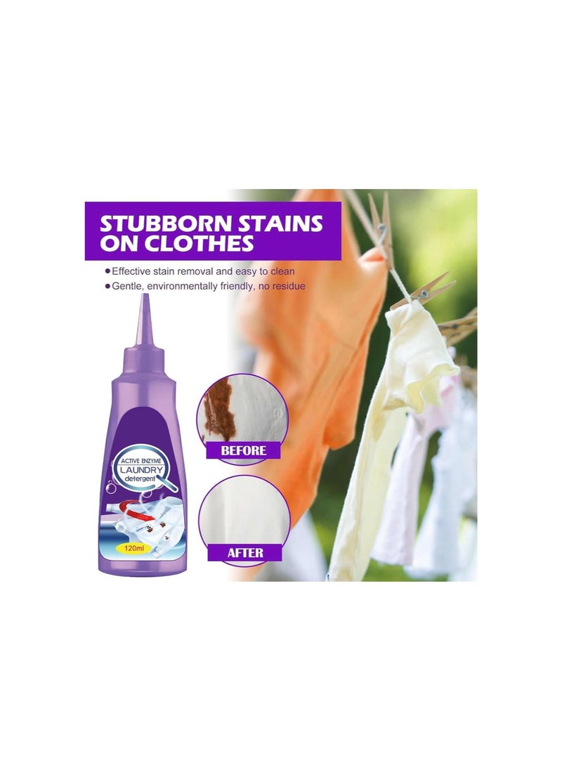 Generic - Active Enzyme Laundry Stain Remover Purple Bottle, Symmetry Stain Remover, Graceiful Stain Remover, Enzyme Stain Remover for Clothes (Purple Bottle-1PC) - Image 1