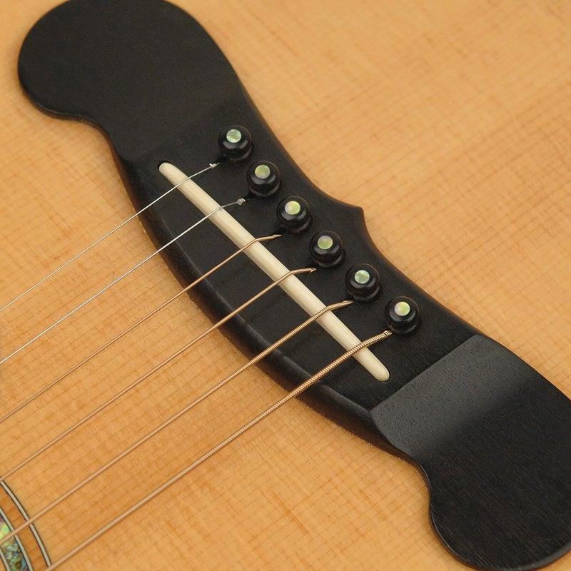 Planet Waves D'Addario Ebony Bridge Pins with End Pin Set, Abalone Inlay - Image 2