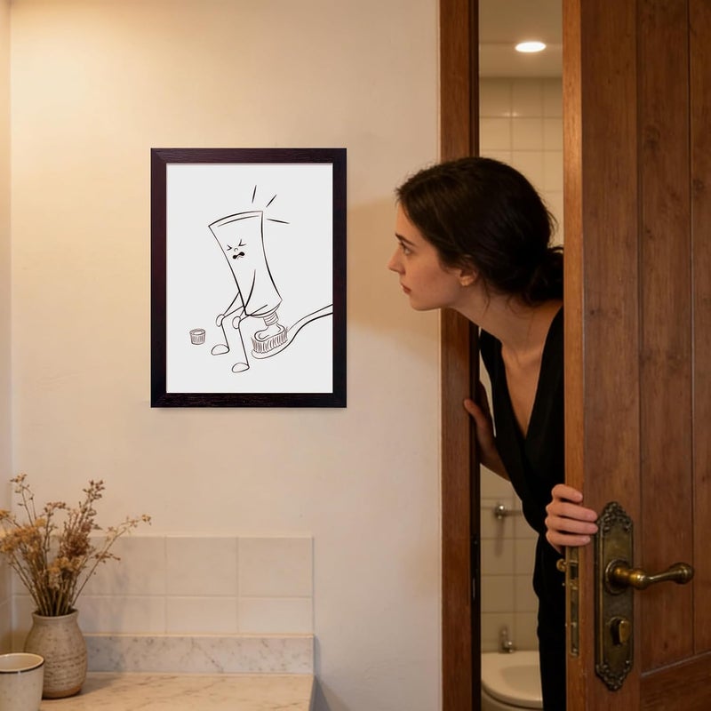 صور مضحكة للحمام، ملصق حديث مقاس 12×16 بوصة يصور رائحة كريهة، لافتات مضحكة للحمام للاستخدام في المنازل، المكاتب، الفنادق، المنازل الريفية، المطاعم، الحمامات، والمراحيض. - Image 3
