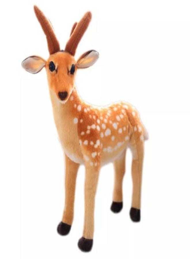 Tickles Standing Deer Soft Stuffed Plush Animal Toy for Kids Boys & Girls Birthday Gift (Size: 30 cm; Color: Brown) - Image 1