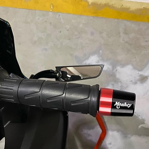 Mokiton Handlebar Bar Ends Hand Grips Plug Caps Compatible with Honda Monkey 125M 125MA 2019-2023 2024 2025 | Motorcycle Balance Pad z125m z125ma Monkey 125 Accessories (red) - Image 2