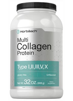 Multi Collagen Protein Powder 32 oz | Type I, II, III, V, X | Hydrolyzed Collagen Peptides | Keto & Paleo Friendly | Unflavored & Gluten Free | by Horbaach