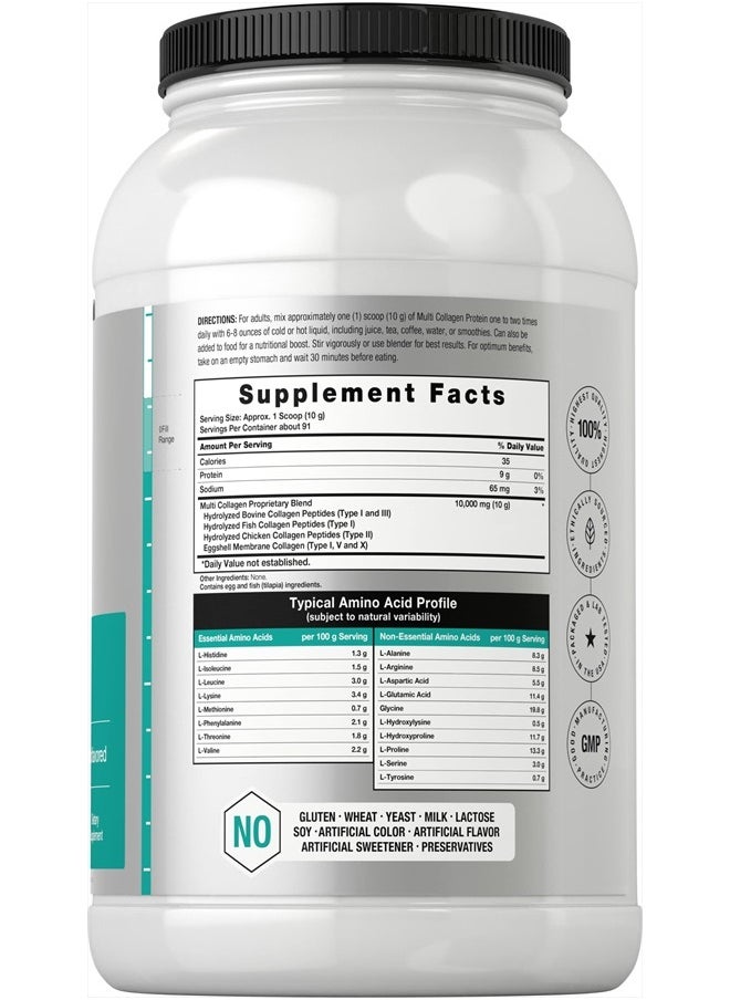 Horbaach - Multi Collagen Protein Powder 32 oz | Type I, II, III, V, X | Hydrolyzed Collagen Peptides | Keto & Paleo Friendly | Unflavored & Gluten Free | by Horbaach - Image 1