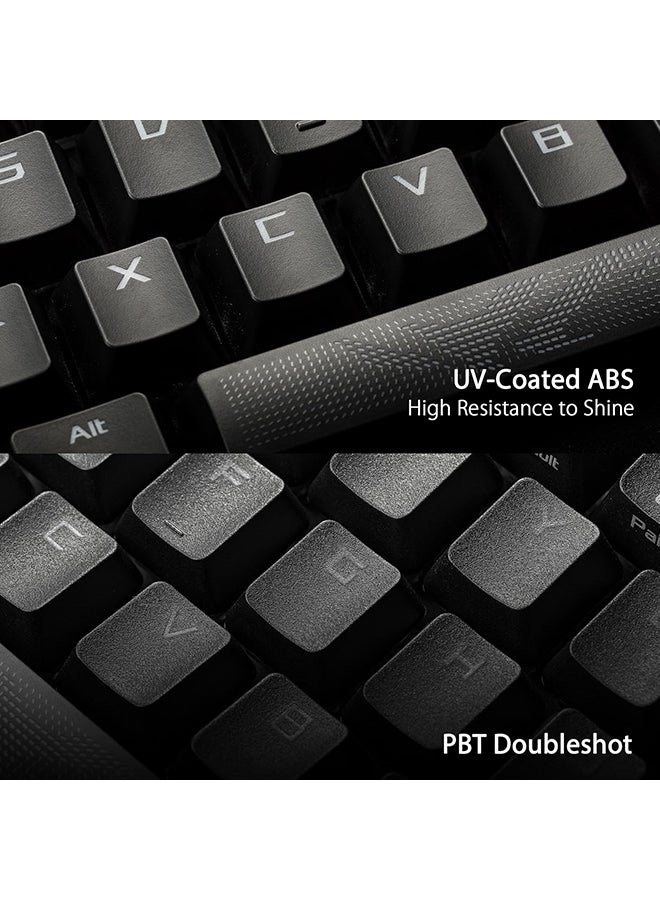 أسوس ASUS X901 ROG Strix Scope II 96 Wireless: تصميم مدمج بنسبة 96%، ومفاتيح NXSW بدقة 36000 نقطة في البوصة، وأغطية مفاتيح PBT، وتقنية ROG SpeedNova اللاسلكية، ومعدل استقصاء 1000 هرتز، ورغوة تخميد الصوت - Image 5