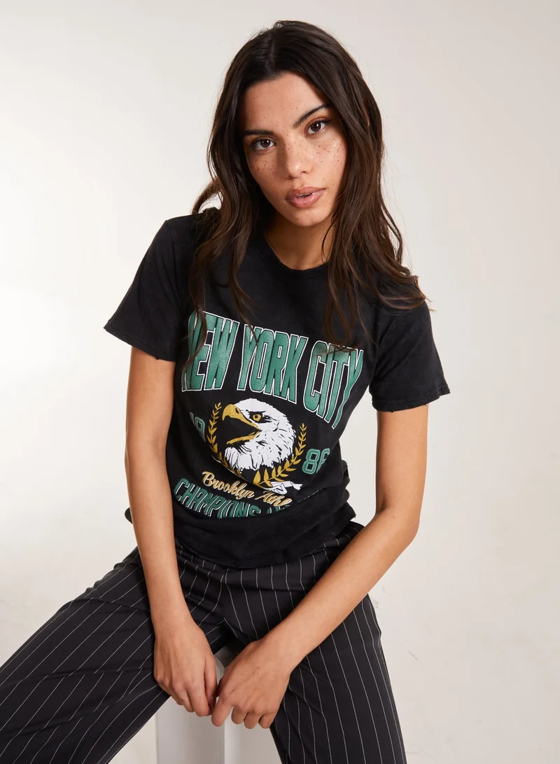 Pink Vanilla Washed Graphic T-Shirt