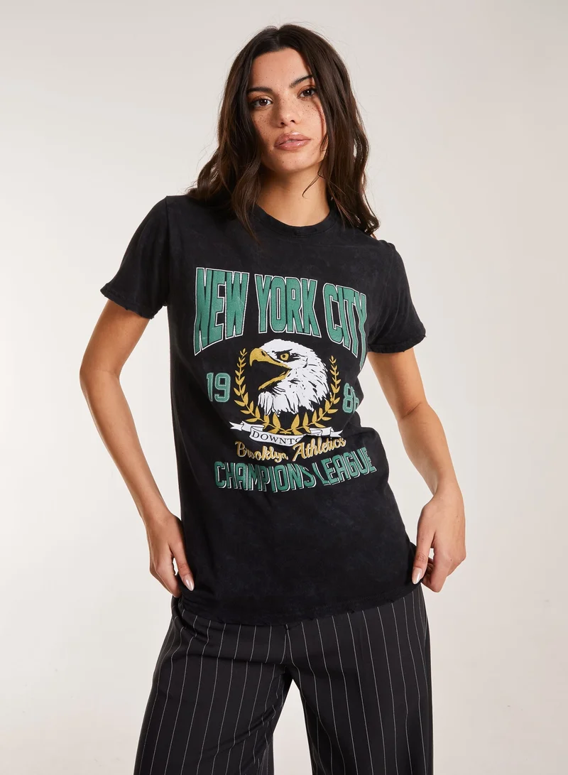 Pink Vanilla Washed Graphic T-Shirt