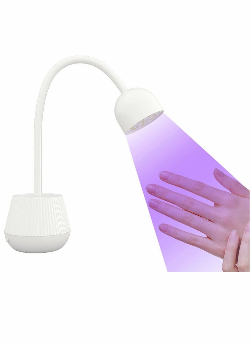 Excefore LED UV Nail Lamp for Gel Nails, Mini Lotus Hands Free Light 360° Rotatable Nail Dryer Portable Quick Dry Nail Polish Curing Lamp Gooseneck Flash Cure Light for Home DIY & Salon Manicure Decor  - Image 1