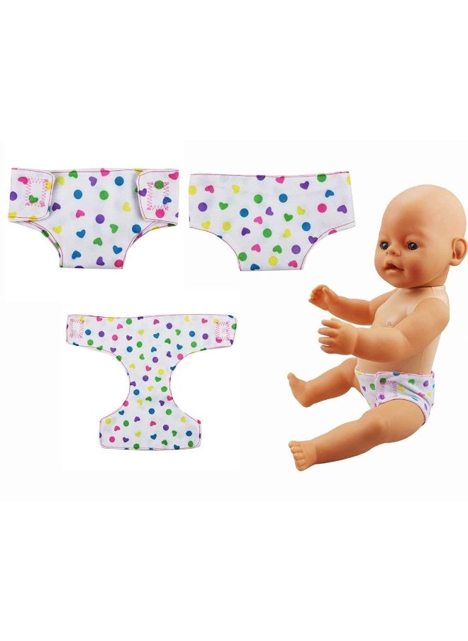 DC-BEAUTIFUL 4 Pcs Doll Diapers Doll Underwear and 2 Pcs Doll Bibs for 14-18 Inch Baby Dolls, Suitable for Infant Baby Doll Girls Boys  - Image 2