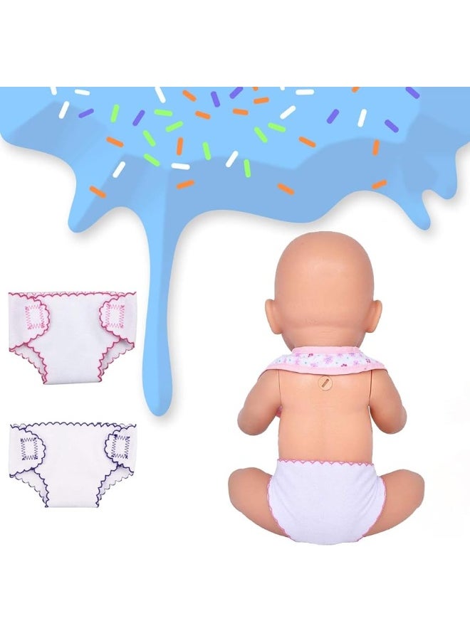 DC-BEAUTIFUL 4 Pcs Doll Diapers Doll Underwear and 2 Pcs Doll Bibs for 14-18 Inch Baby Dolls, Suitable for Infant Baby Doll Girls Boys  - Image 3