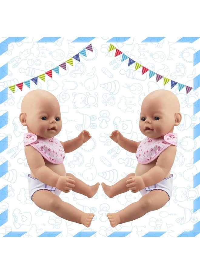DC-BEAUTIFUL 4 Pcs Doll Diapers Doll Underwear and 2 Pcs Doll Bibs for 14-18 Inch Baby Dolls, Suitable for Infant Baby Doll Girls Boys  - Image 1