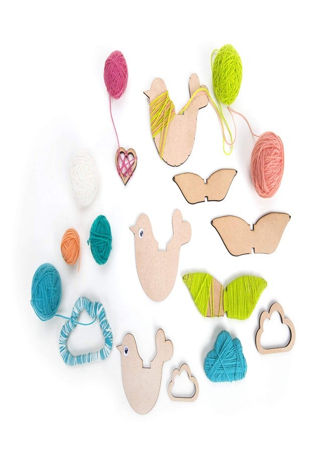 CHALK AND CHUCKLES Chalk & Chuckles Yarn Birds Baby Mobile - String Craft for Kids - Image 3