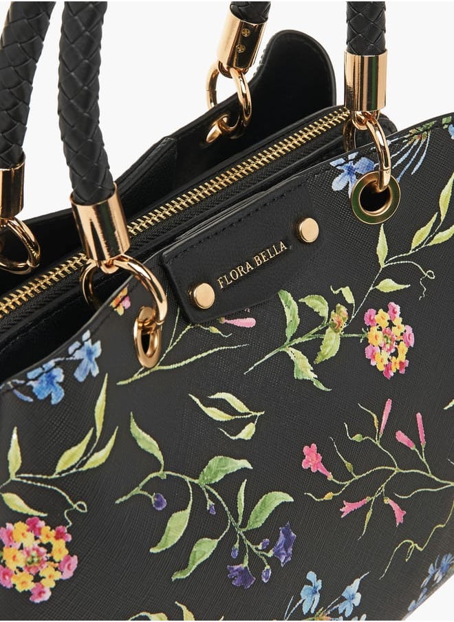 Flora Bella By Shoexpress Womens Floral Print Tote Bag With Zip Closure  - Image 4