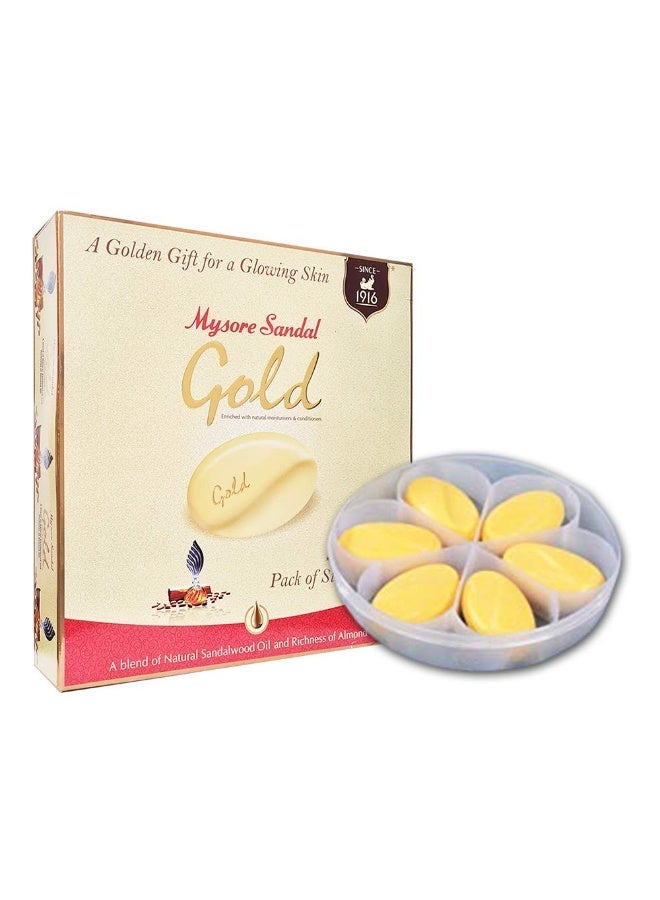 Mysore Sandal Gold Bathing Soap 125g Pack of 6 | Sandalwood | Moisturising | Value Pack Natural Soap - Image 3