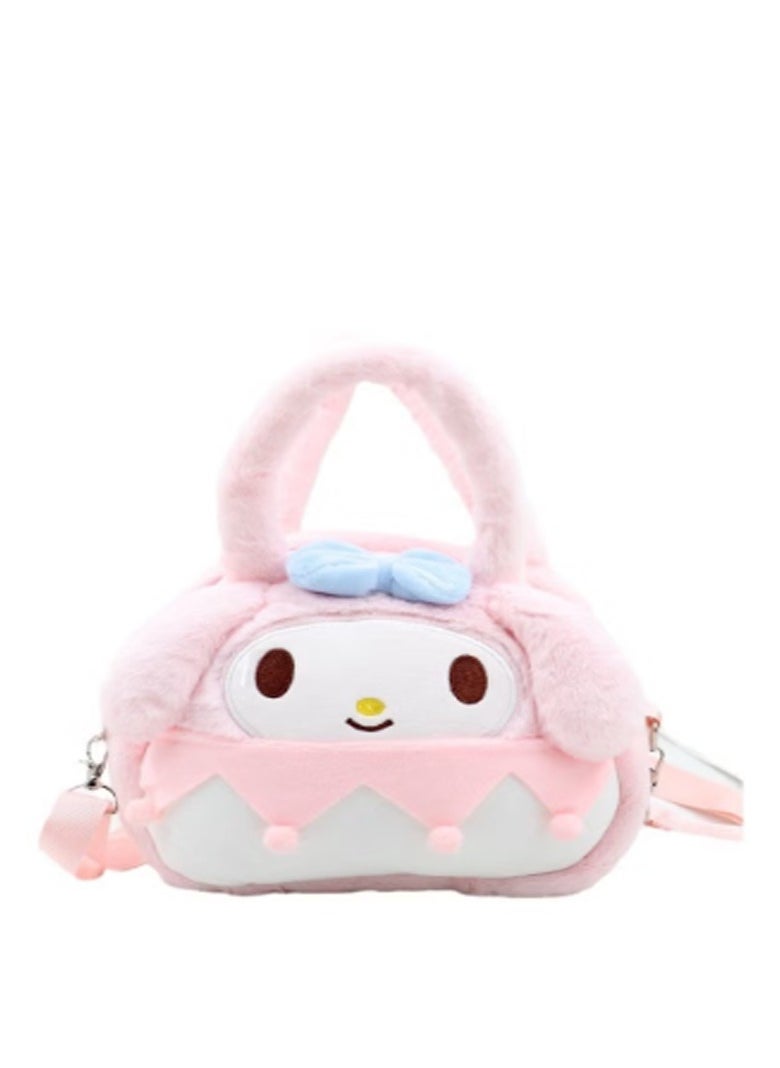 Sanrio Melody Plush Crossbody Bag with Adjustable Shoulder Strap Wallet Purse Shoulder Bag Coin Pouch Accessories for Women Girls  - Image 1