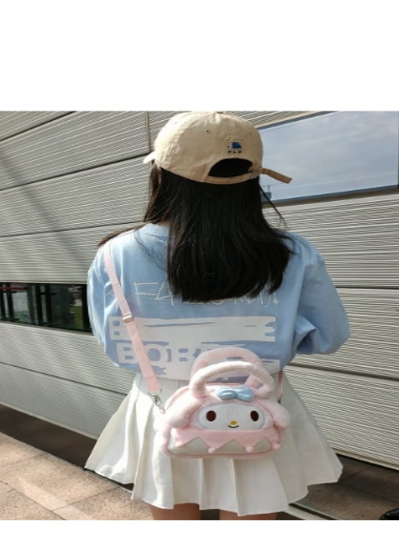 Sanrio Melody Plush Crossbody Bag with Adjustable Shoulder Strap Wallet Purse Shoulder Bag Coin Pouch Accessories for Women Girls  - Image 2