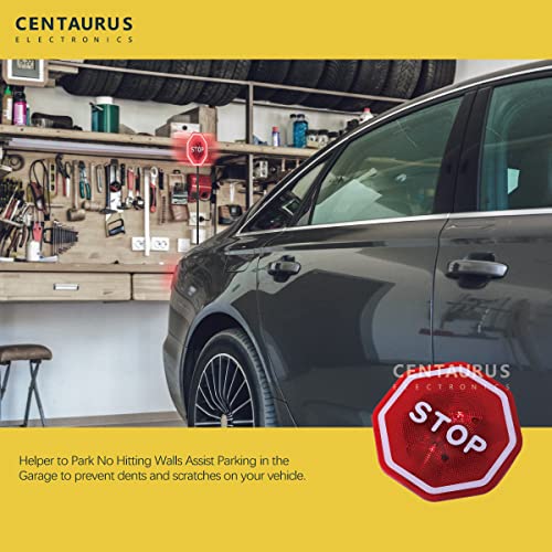 CE Centaurus Electronics CENTAURUS Garage Parking Assist Led Flashing Garage Parking Sensor Perfect Target Indicator Parking Flashlight System with Adjustable Height Guide LED Stop Sign Bumper Sensor, Red (1 Pack) - Image 2