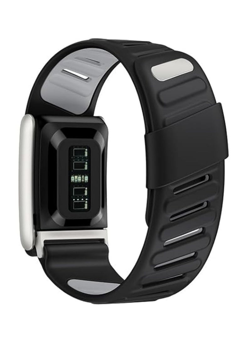 Bukela Rugged Comfort Silicone Wristband Compatible with WHOOP 5.0 Band, Durable Soft Silicone Sports Loop Replacement Bands for Men Women with Metal Frame Connector (Black) - Image 2