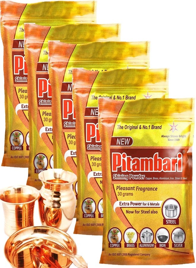 Pitambari Shining Powder For Six Metals Sachet (5x30gms=200gms) - Image 1