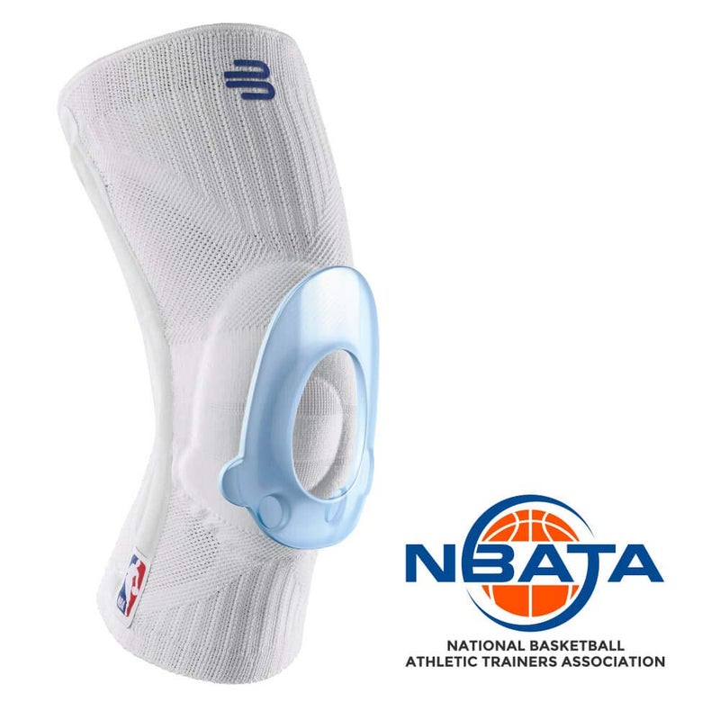 Bauerfeind Sports Knee Support NBA - Officially Licensed Basketball Knee Brace - Relief and Stabilization - Targeted Compression - Lightweight & Durable - White, X-Large - Image 3