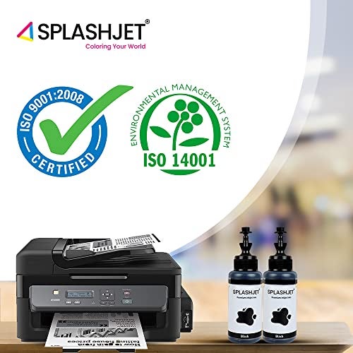 Splashjet T774 Compatible Refill Pigment Ink for Epson M200, M100 M105, M205, L655 Printer - Compatible Ink Bottle for Epson T774 Ink Code (Black - Pigment) (70gm x 2 Bottle) - 501857 - Image 5