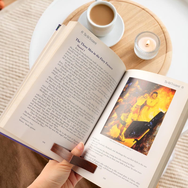 Kiniva Leather Weighted Bookmarks Book Weight Page Holder For Reading Book Open Holder For Kids Adult Gifts For Reader (01+04 Coffee) - Image 3