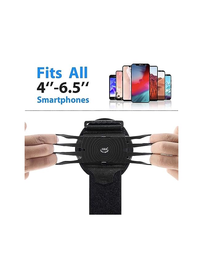 Green Tiger Wristband Phone Holder, for Running 360°Rotation and Detachable Sports Armband, with Key Holder for iPhone 16/15/14/13/12/11/Pro/XS/XR/X/8/7/6/Plus, for Samsung Galaxy, Fits 4''-6.5''Phone - Image 2